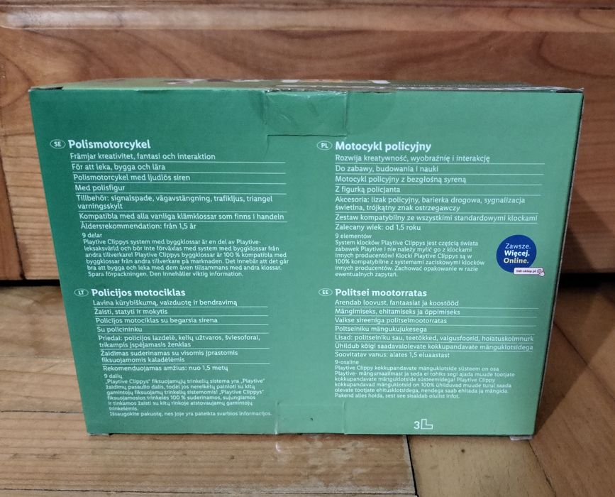 Playtive Clippys Zestaw klocków Junior S - Motocykl policyjny