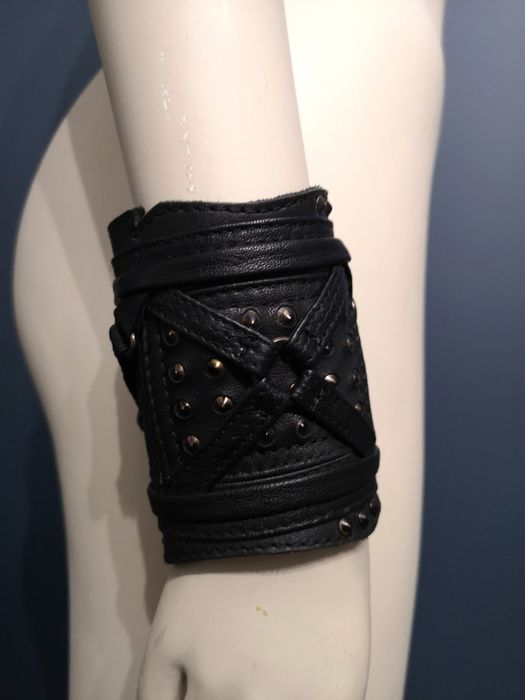 Skórzana bransoleta bransoletka Jungle Tribe rękodzieło unisex