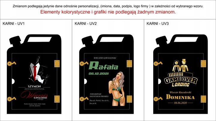 barek kanister 18 20 30 40 50 60 urodziny nadruk