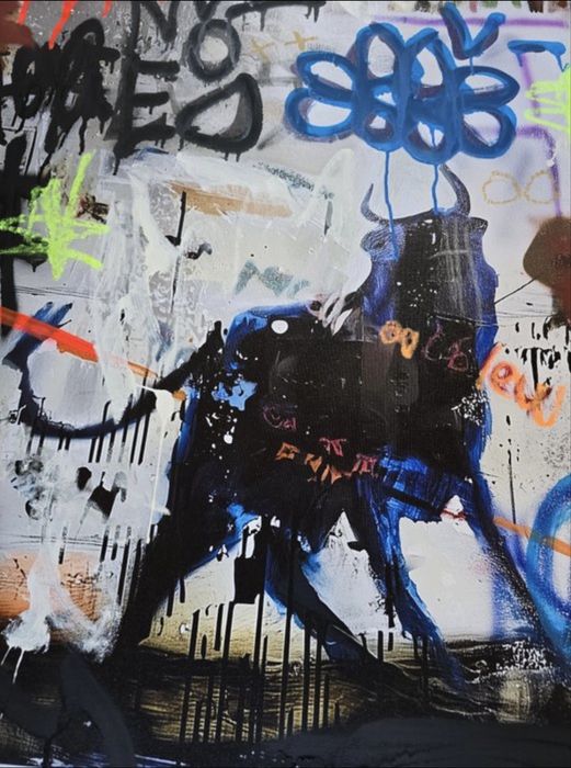 Tedy zet ( XX ), graffiti Bull Run