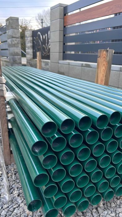 Słupki ogrodzeniowe ocynk + RAL fi 42,4x2mm x2m