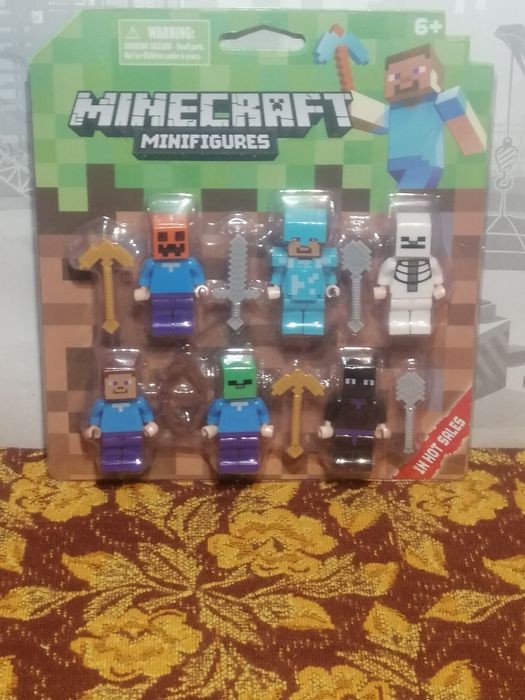 Figurki Mini Ludziki Klocki Minecraft 6 sztuk.
