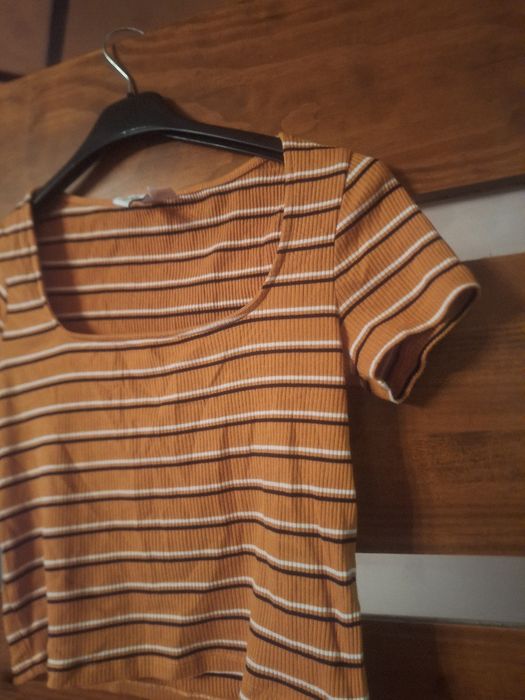 Bluzka damska H&M Basic rozm.M 95%bawełna stan bardzo dobry.