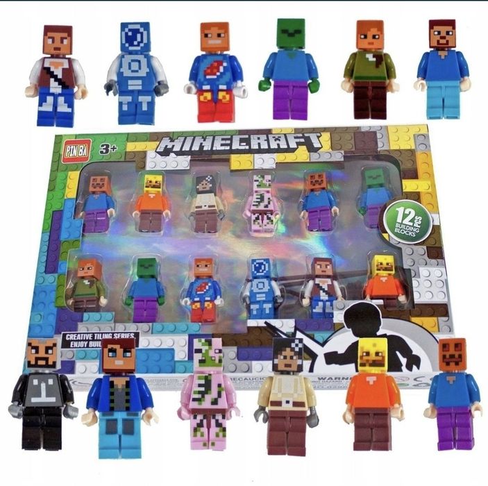 2x FIGURKI MINECRAFT My World Klocki 12 szt + 24 szt

Kompatybiln