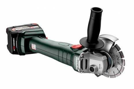 Rebarbadora sem fio Metabo W 18 l 9 125 Quick + 2 bat 4Ah e carregador