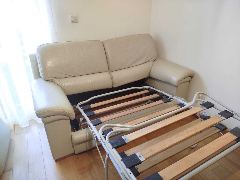 Sofa cama em pele verdadeira - Talaíde