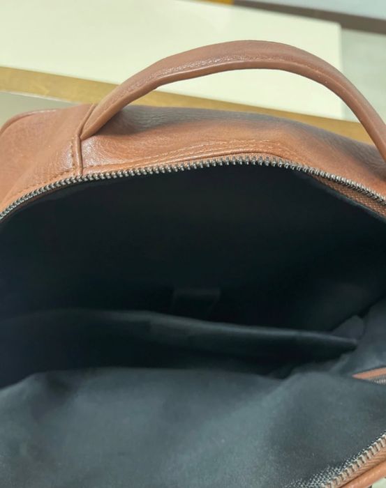 Mochila de couro castanho Misako