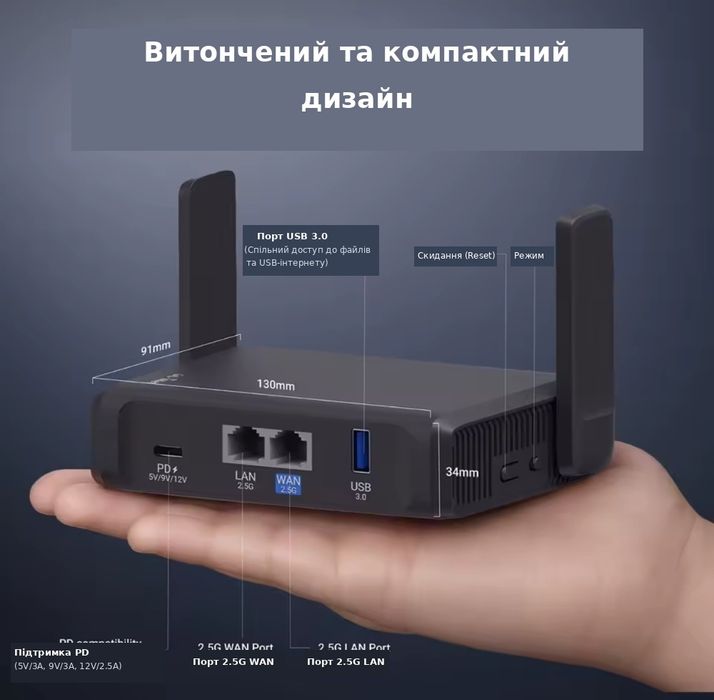 Мобільний роутер GL.iNet Slate 7 GL-BE3600 Wireguard OpenVPN 2.5G + Дорожній чохол