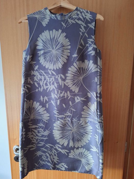 Vestido seda e linho MaxMara