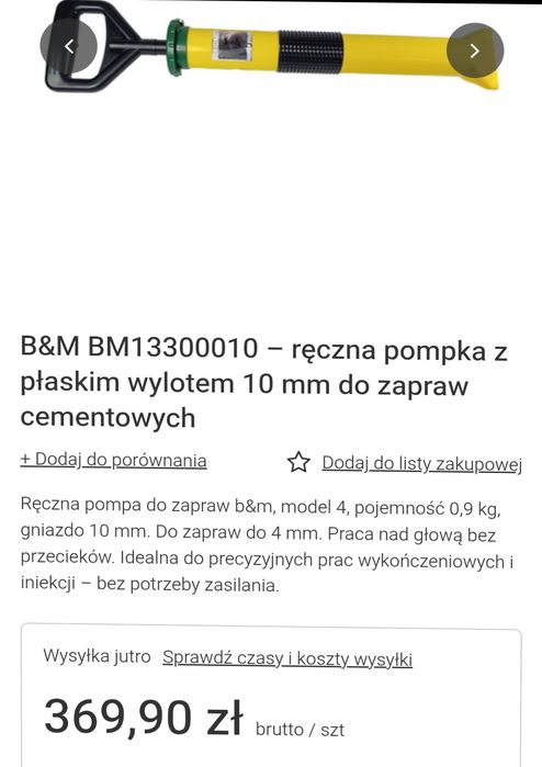 Pompa ręczna do betonu B-M ,BM13300010