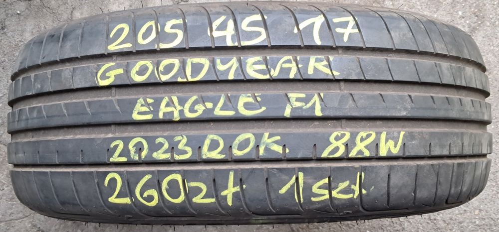 205/45/17 Goodyear eagle f1 1szt