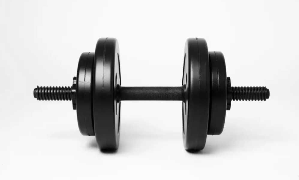 Т76 Гантелі металеві наборні 16 кг Silver Гантели композитные от 8 кг