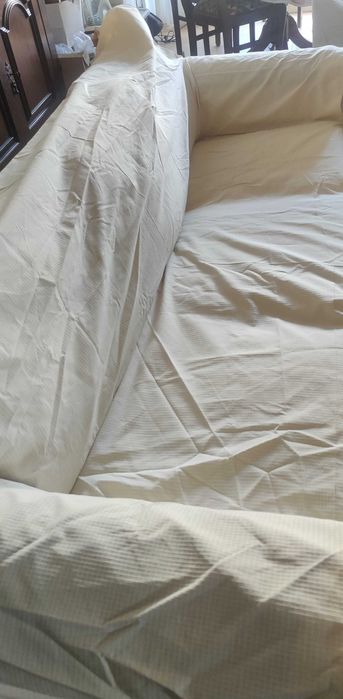 PROMOÇÃO: Capa para sofá 3 lugares (nova) cor pano crú