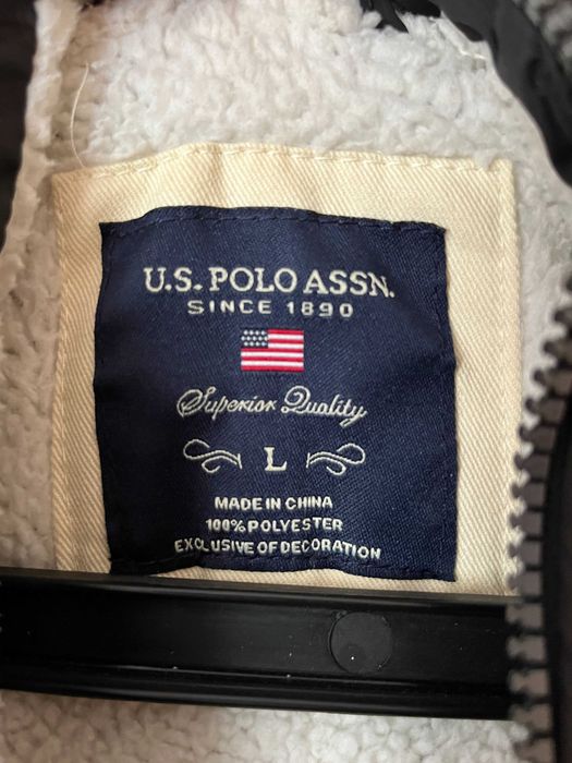 Czarna kurtka przejściowa U.S. Polo Assn. rozmiar L
