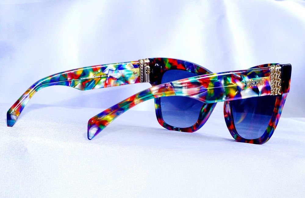 Okulary damskie MOSCHINO MOS011/S F749O kocie oczy Rich Classy Look
