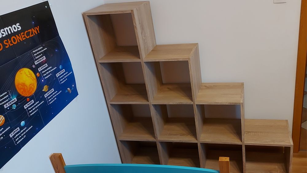 Regał schodkowy dąb sonoma