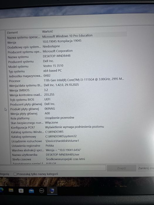 Dell vostro 15 3510 i3