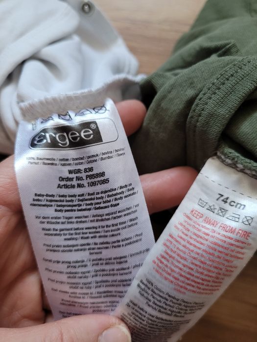 2 x body długi rękaw chłopięce uni 74