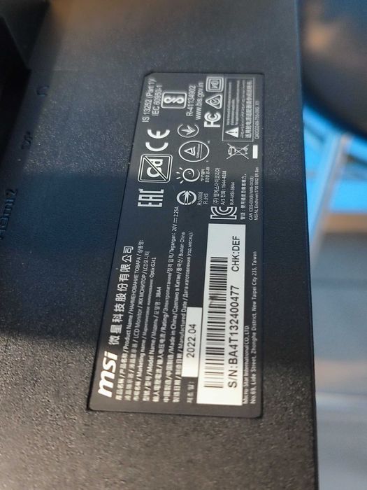Монитор 23.8" MSI Optix G241 под восстановление или з.ч