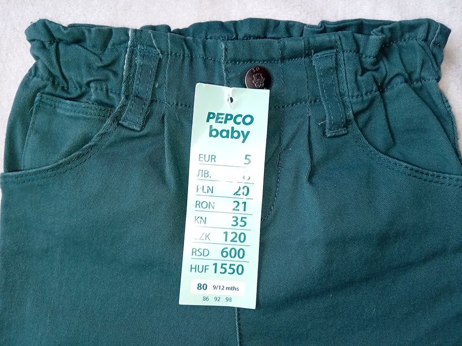 Spodnie Pepco rozmiar 80 zielony