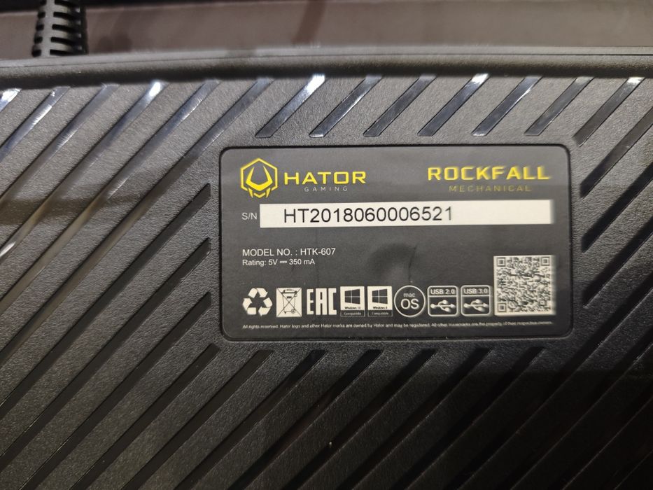 Клавіатура дротова Hator Rockfall USB Mechanical