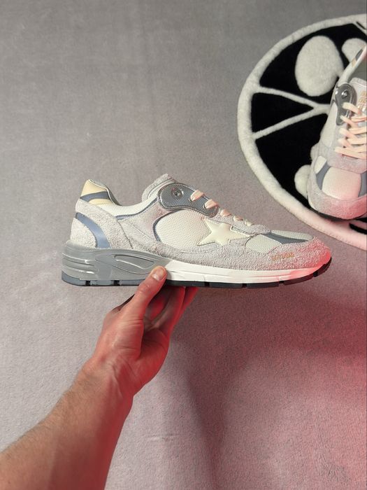 На руках!!!Кросівки Golden Goose Running Dad "White/Silver" 41-45