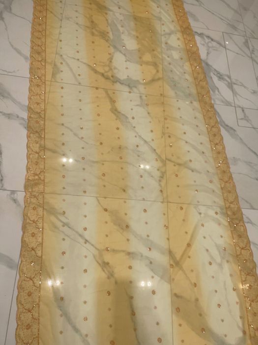 Вишита тканина тюль штора розшита бісером