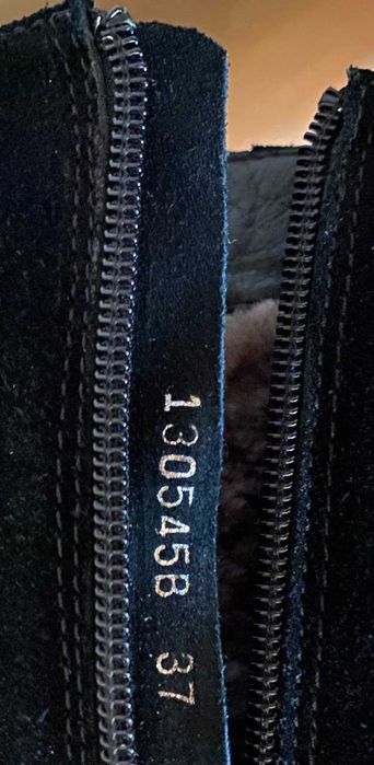 Сапоги замшевые, женские, зимние, натуральный мех, 37. Словения.