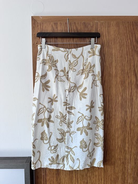 Mango L 40 spódnica maxi beżowa wzory marszczenia na lato