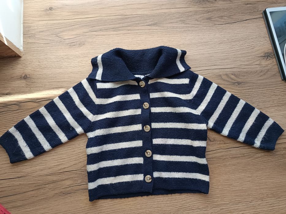 Sweter z kołnierzem rozpinany dla chłopca Zara r  104