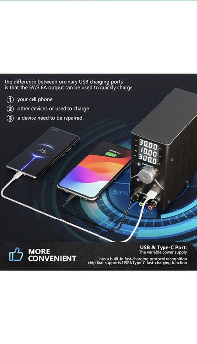 Fonte de alimentação 30V 10A