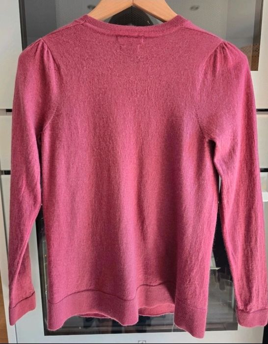 Sweter wełniany Massimo Dutti r.S burgund merino