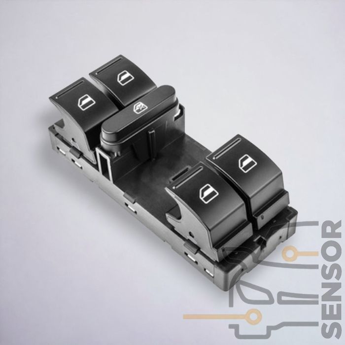 Блок кнопок склопідіймача Volkswagen 1K4959857B для водія чорний