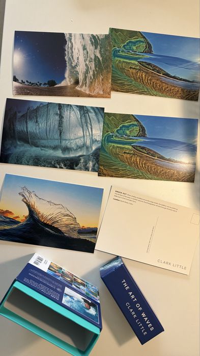 16 postais com caixa de coleção "the Art of Waves"