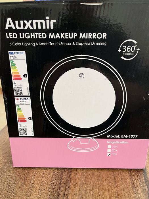 Lusterko kosmetyczne led, powiekszające