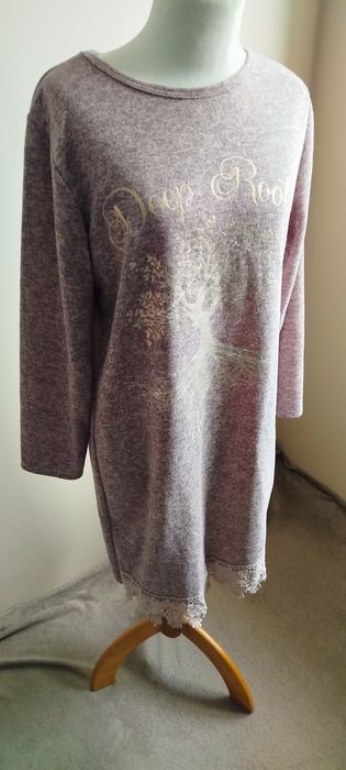 Dzianinowa sukienka wiskozowa xl XXL