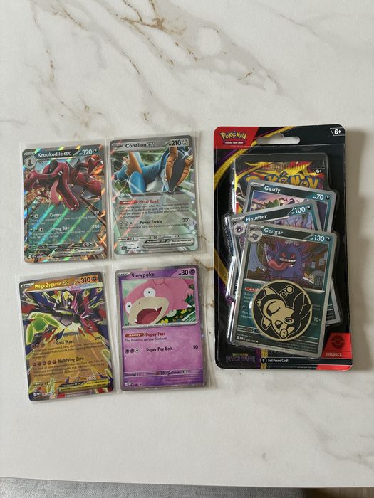 Pitch Black Gengar Premium 1pack Blister, 3 regular ex’s & 1 slowpoke promo