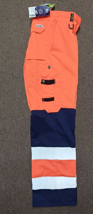 50 Fristads Hi-Vis spodnie robocze odblaskowe tory BHP