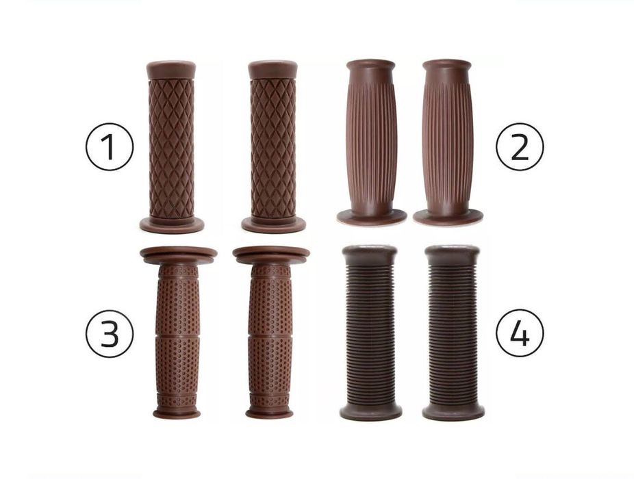 Par de punhos borracha 22 e 25 mm fatbar moto cafe racer