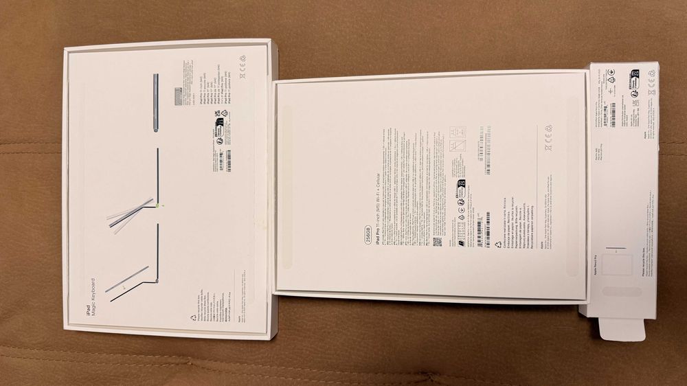 Caixas Ipad Pro m5 / Magic Keyboard / Apple Pencil Pro