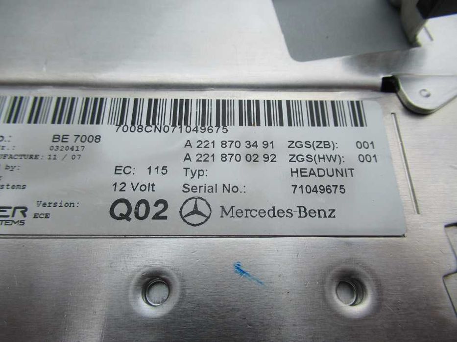 mercedes W221 zmieniarka comand CD