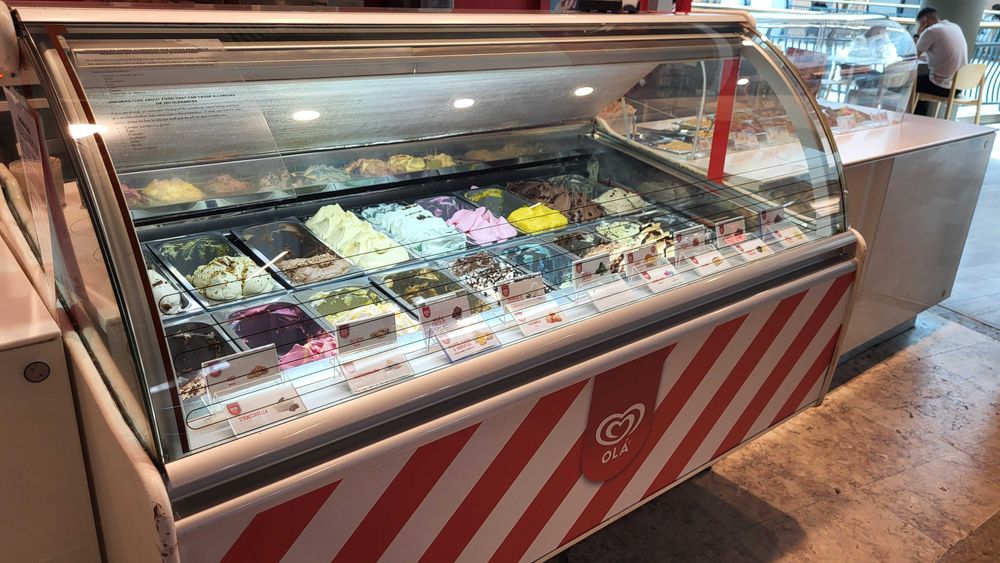 Oportunidade - Vitrine de Gelados pronta a trabalhar com 18 sabores