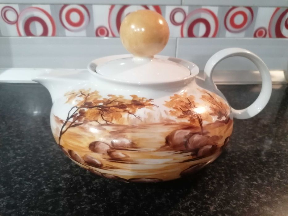 Bule de chá de porcelana Croq 2010