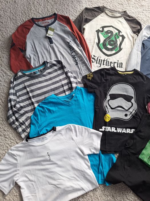 Paka zestaw dla chłopaka 146 152 star wars harry potter bluzki