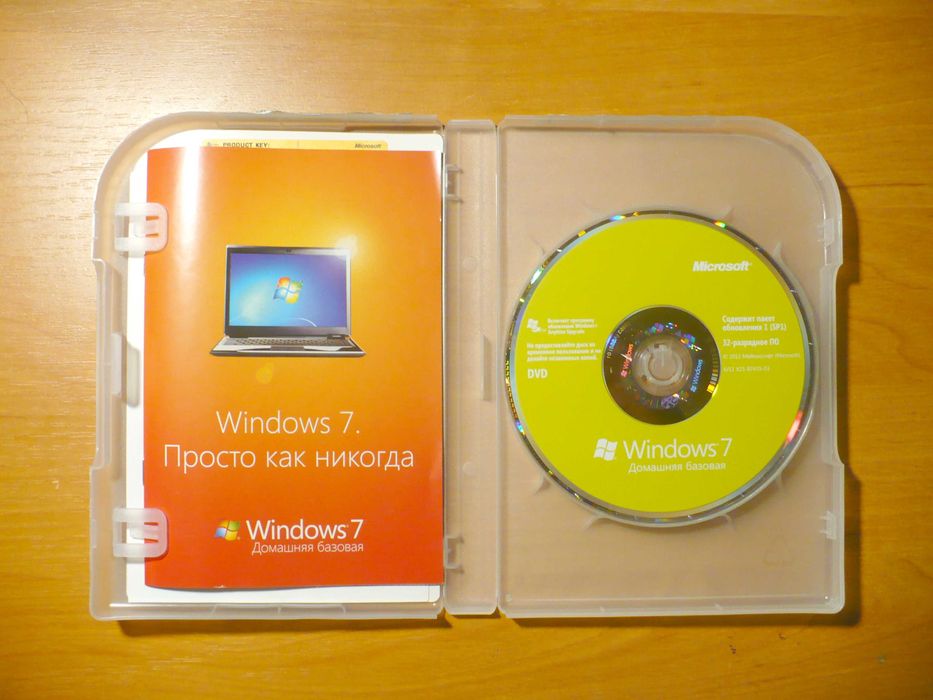 Windows 7 Home Box коробочная версия (можно обновить до Windows 10)
