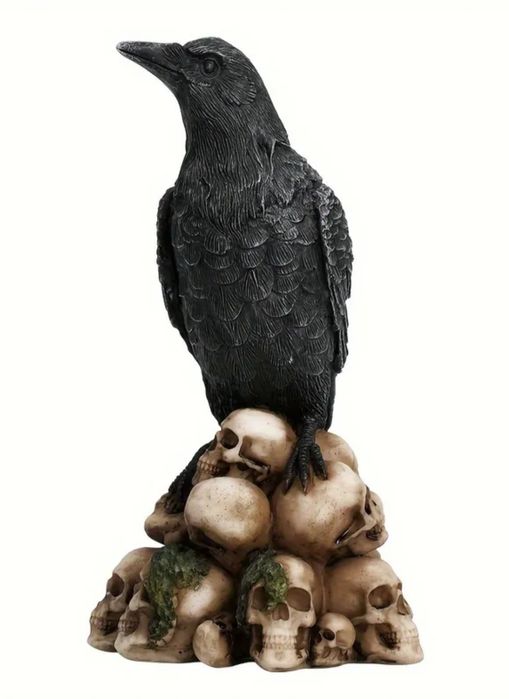 Estatueta corvo gótico renascimento