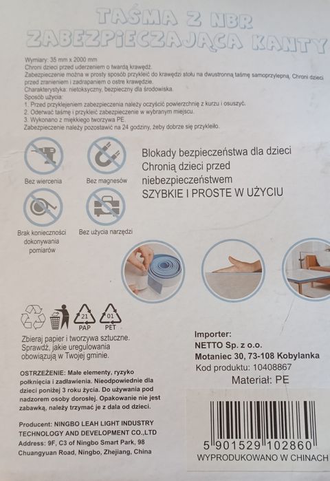 Taśma zabezpieczająca kanty