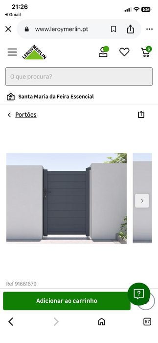 Porta de batente alumínio