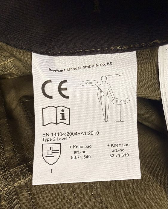 Spodnie robocze, spodnie serwisowe Engelbert Strauss e.s e.s.concrete light, rozm 48, khaki