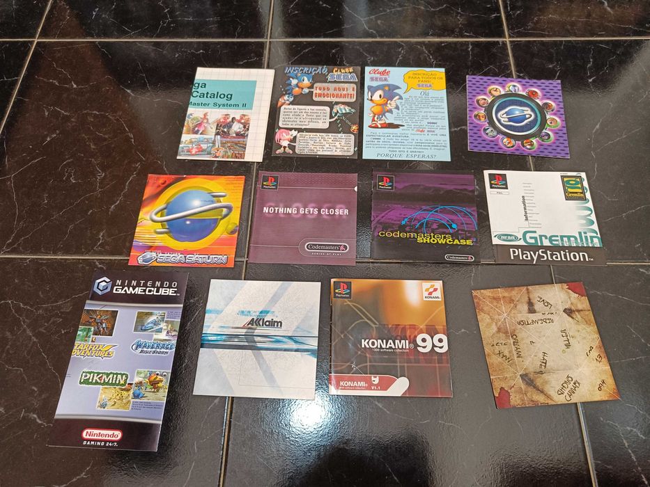 SEGA, Nintendo, Playstation - Manuais e material promocional